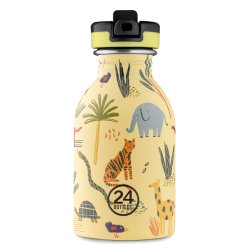 24 Bottles - Kids Collection - Urban Bottle 250 ml w. Sports Lid - Jungle Friends (24B933)