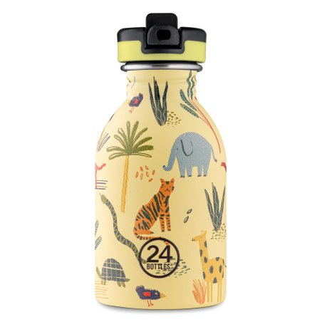 24 Bottles - Kids Collection - Urban Bottle 250 ml w. Sports Lid - Jungle Friends (24B933)