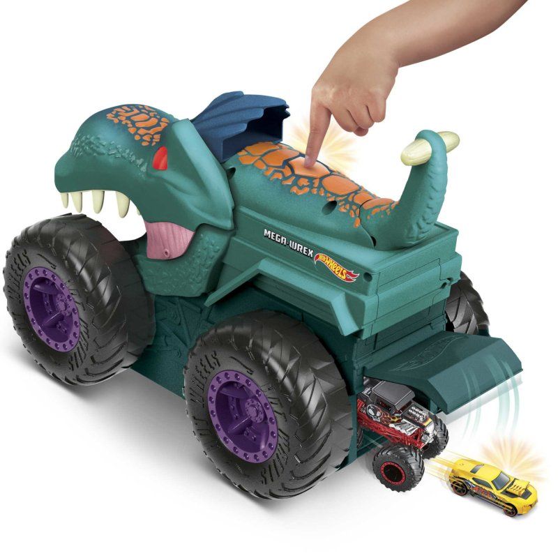 Hot Wheels Monster Trucks Car Chompin’ Mega Wrex Vehicle, For Ages 3 Years & Up