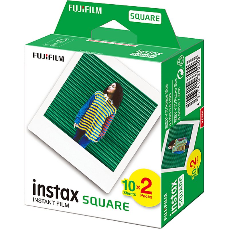 FUJIFILM Instant-Farbfilm Instax Square, 2 Kassetten, 16921634