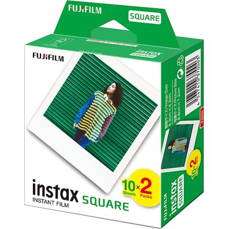 FUJIFILM Instant-Farbfilm Instax Square, 2 Kassetten, 16921634
