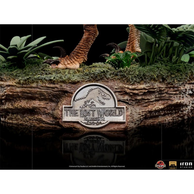 JURASSIC PARK LOST WORLD -Velociraptor Del. -Statue ArtScale 1/10 18cm