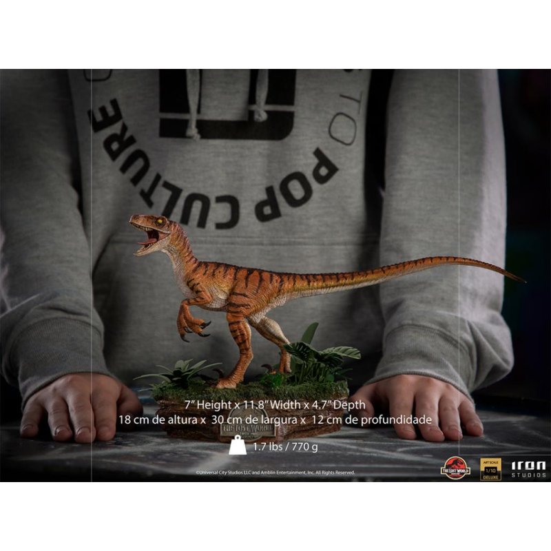 JURASSIC PARK LOST WORLD -Velociraptor Del. -Statue ArtScale 1/10 18cm