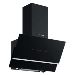 Hotte déco murale inclinée 60cm , Verre Noir , Aspiration : 566m3h , Ge *