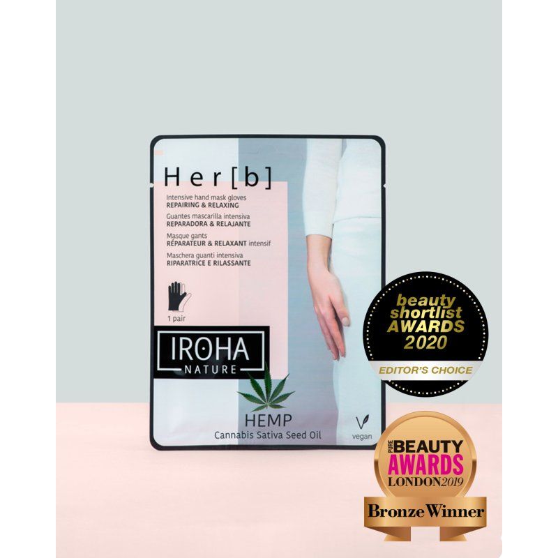 Iroha Nature Repairing & Relaxing Gloves Mask - Hemp 1 pair
