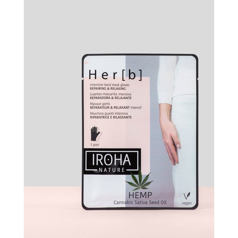 Iroha Nature Repairing & Relaxing Hand & Nail Mask - Cannabis 2x8g