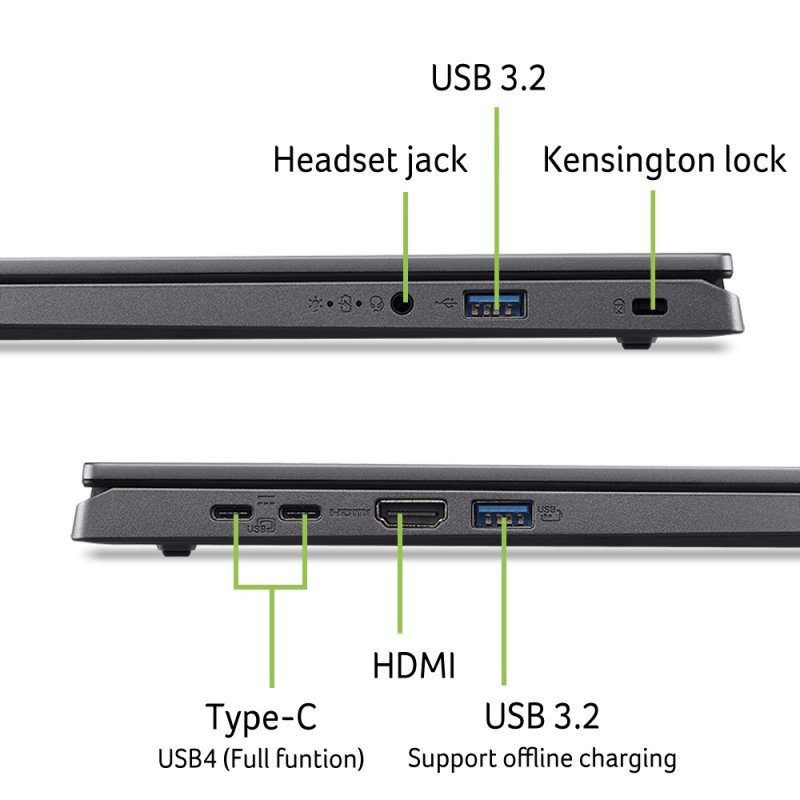 Acer Aspire 15 (A15-61M-R6C1) 15,6" Full-HD, Ryzen R5-8640HS (16 TOPS), 16GB RAM, 512GB SSD, Linux (eShell)