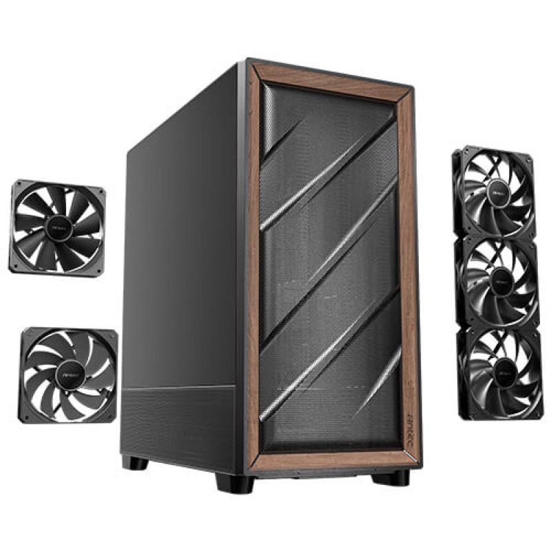 Antec FLUX SE Midi Tower Noir, Bois