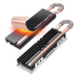 GRAUGEAR Heatpipe Kühlkörper SSD M.2 NVMe 2280 Graphen-Kupfe