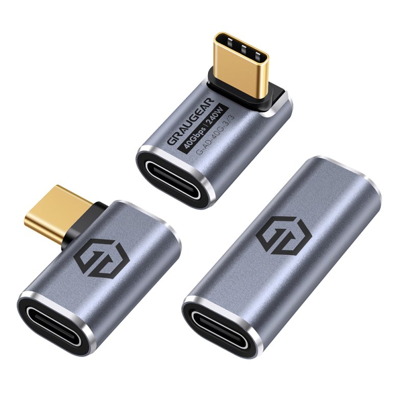 40Gbps USB-C Adapter Aluminium 3er Pack