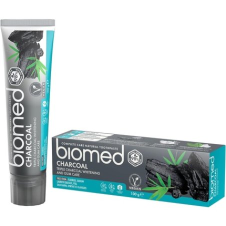 Biomed Activated Charcoal Toothpaste for White Teeth - Fluoride-Free