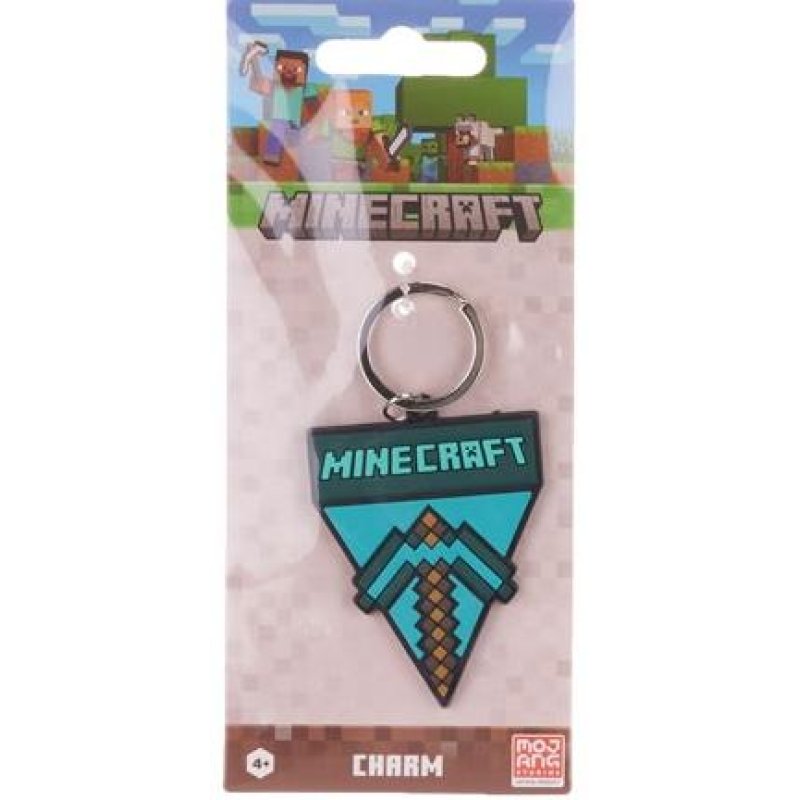 MINECRAFT - Axe - Porte-clés en Caoutchou