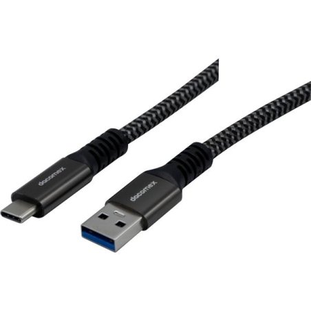 DACOMEX USB 3,2 Gen1 CORD 15W METAL SHELL BRAID - 0,5m