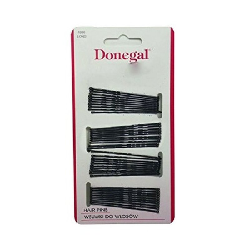 Donegal Black Hair Clips Long 50 x 5.5 cm