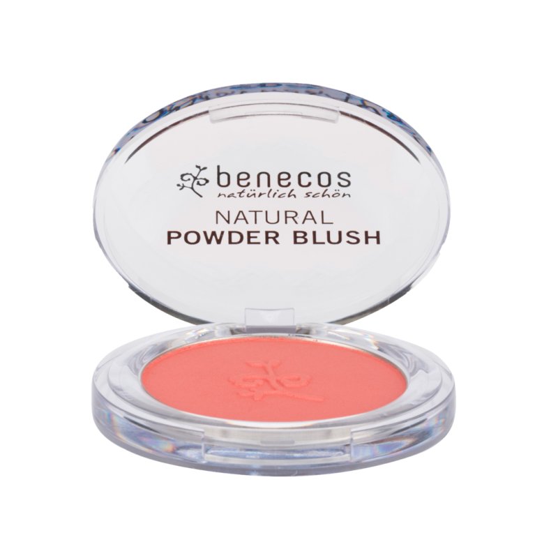 Benecos Natural Powder Blush Coral Red Sassy Salmon - 5.5g