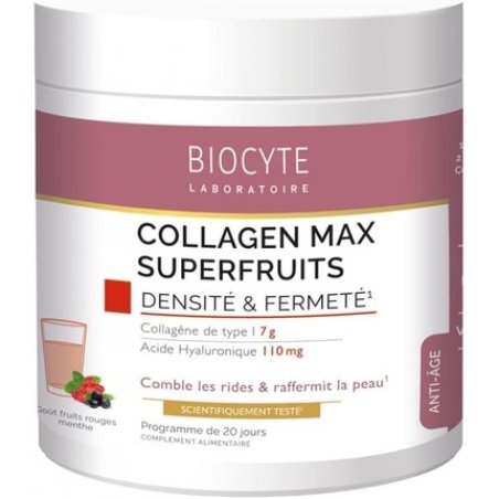 Biocyte Beauty Food Collagen Max Superfruits 260g Anti-Aging Care Red Fruits Mint Powder