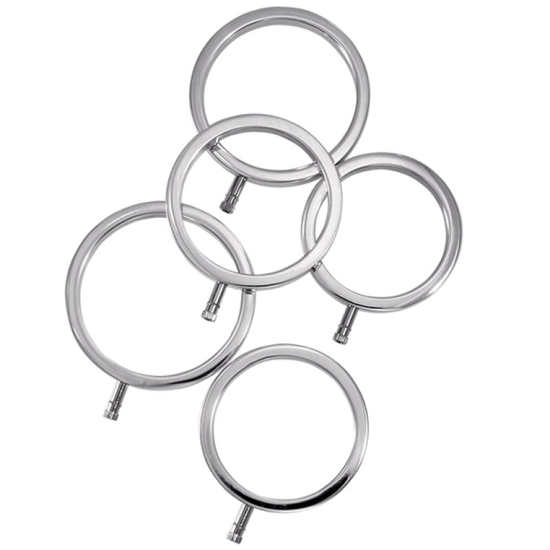 ELECTRASTIM - ELECTRARINGS METAL PENIS RINGS PACK OF 5