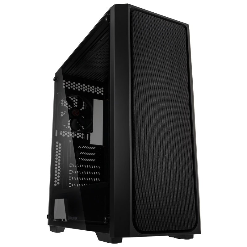 Raijintek compatible Ponos MS Midi-Tower - Tempered Glass, Mesh, noir