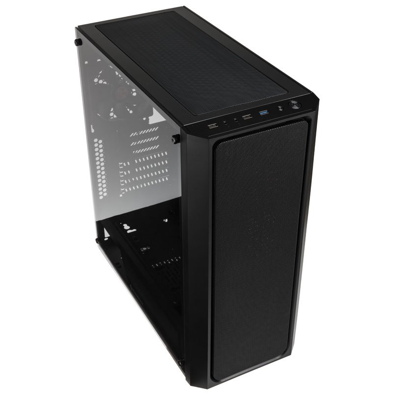 Raijintek compatible PONOS MS Midi-Tower - Tempered Glass, Mesh - schwarz
