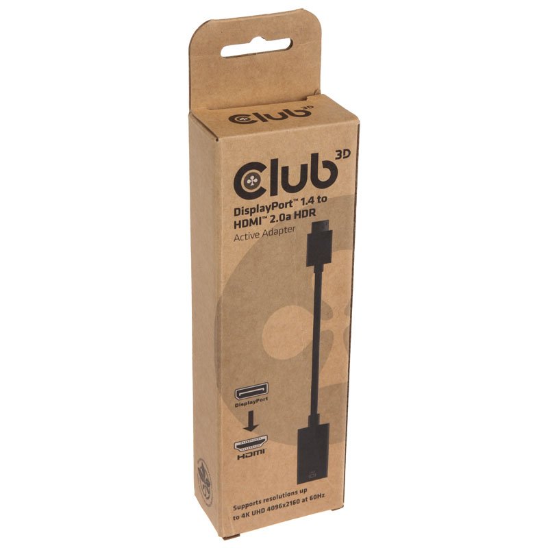 CLUB3D DisplayPort 1.4 to HDMI 2.0b HDR Active Adapter