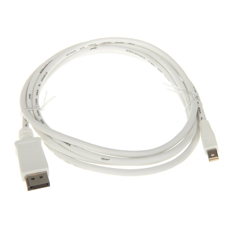 InLine compatible Kabel Mini DisplayPort zu DisplayPort, weiß - 2m