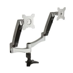 Silverstone SST-ARM22SC Dual Monitorhalterung - silber
