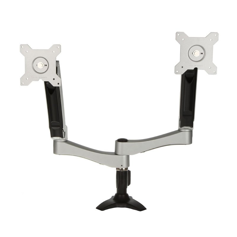 Silverstone SST-ARM22SC Dual Monitorhalterung - silber