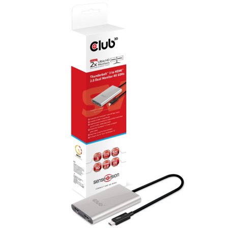 Club 3D compatible Adapter - Thunderbolt 3 auf Dual HDMI 2.0