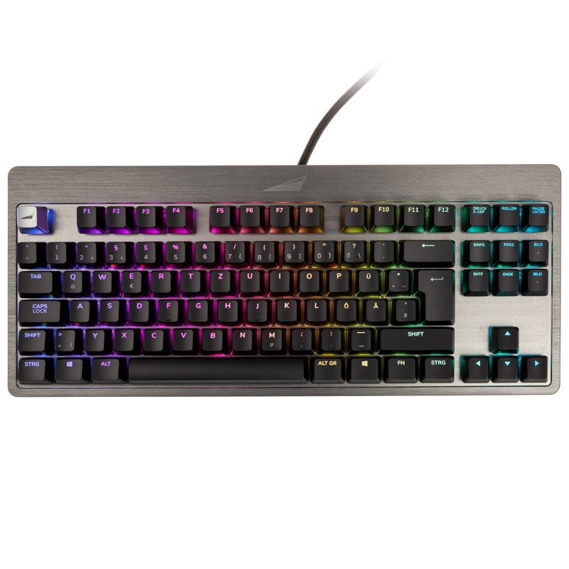 MOUNTAIN compatible Everest Core TKL Tastatur - MX Brown, ISO, DE-Layout, grau