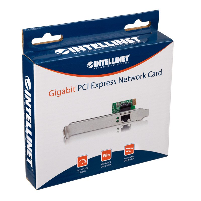 Intellinet Gigabit PCI Express Network Card, 10/100/1000 Mbps PCI Express RJ45 Ethernet Card