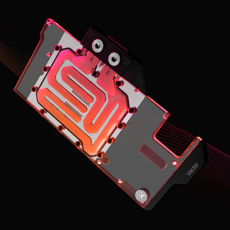 EK Water Blocks compatible EK-Quantum Vector Nitro+ RX 6800XT/6900XT D-RGB - Nickel + Acryl