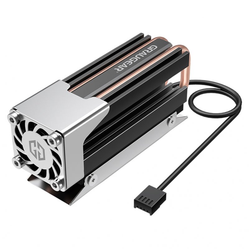 GRAUGEAR G-M2HS03-F computer cooling system Solid-state drive Black, Silver