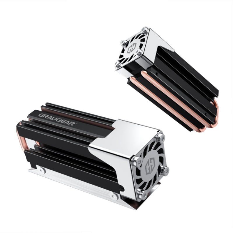 GRAUGEAR G-M2HS03-F computer cooling system Solid-state drive Black, Silver