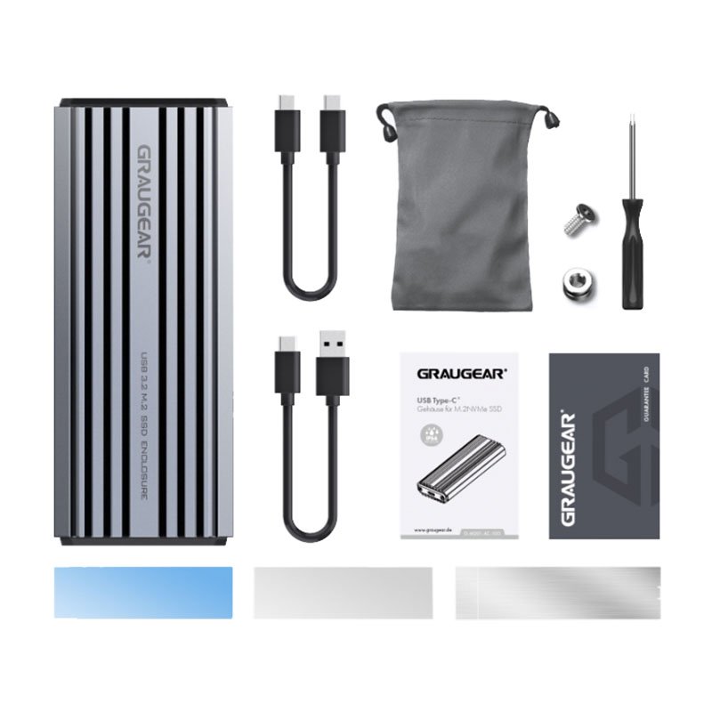 External enclosure for M.2 NVMe M-Key SSD