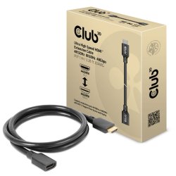 CLUB3D Ultra High Speed HDMI Extension Cable 4K120Hz 8K60Hz 48Gbps M/F 1 m / 3.28 ft 30AWG