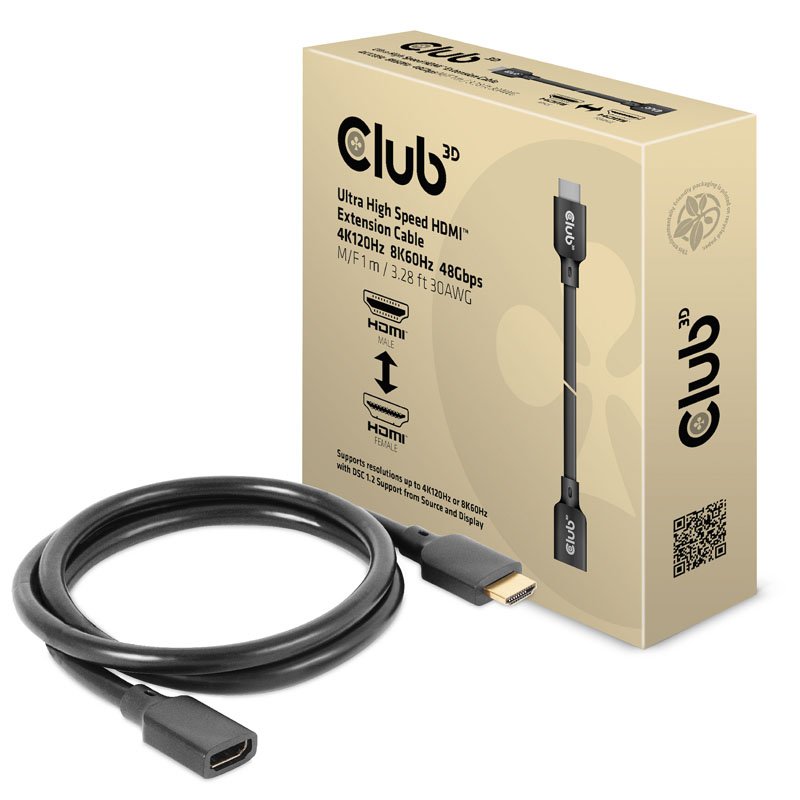 CLUB3D CAC-1322 câble HDMI 1 m HDMI Type A (Standard) Noir