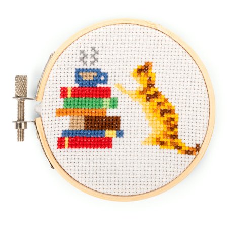 Kikkerland - Cat Mini Cross Stitch Embroidery - (GG269)