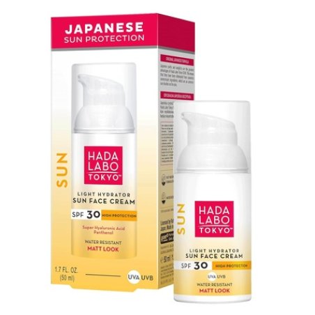 HADA LABO TOKYO SUN Face Sunscreen 50ml 30 SPF UVA UVB Moisturizing Day Cream for Sensitive Skin