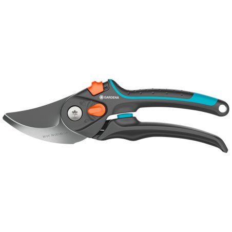 Gartenschere PremiumCut Pro Flex (grau/türkis, Bypass, Griffweite stufenlos einstellbar)