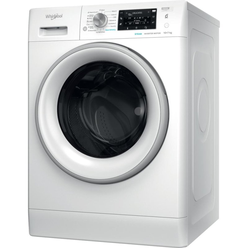 Whirlpool FFWDD 1076258 SV EE washer dryer Freestanding Front-load White E