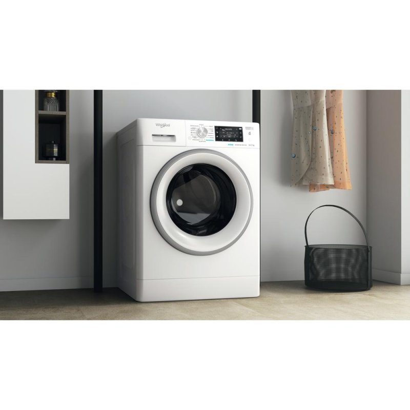 Whirlpool FFWDD 1076258 SV EE machine à laver avec sèche linge Pose libre Charge avant Blanc E