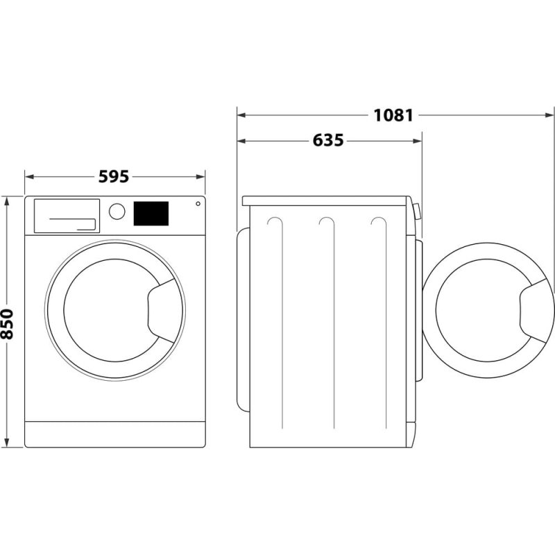 Whirlpool FFWDD 1076258 SV EE washer dryer Freestanding Front-load White E