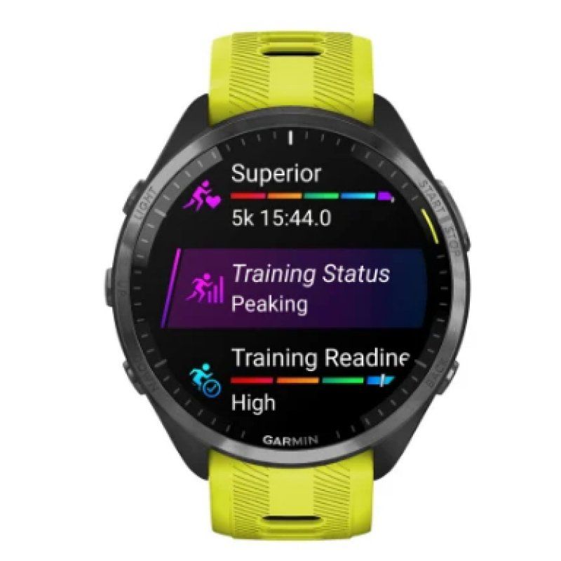 Garmin Forerunner 965 3,56 cm (1.4") AMOLED 47 mm Numérique 454 x 454 pixels Écran tactile Jaune Wifi GPS (satellite)