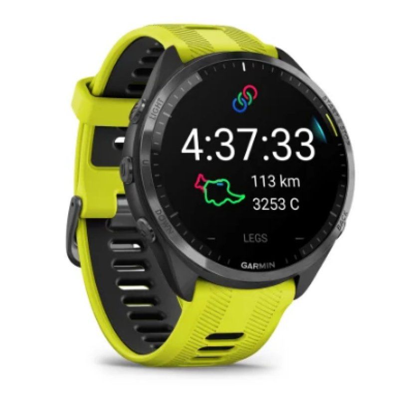Garmin Forerunner 965 3,56 cm (1.4") AMOLED 47 mm Numérique 454 x 454 pixels Écran tactile Jaune Wifi GPS (satellite)