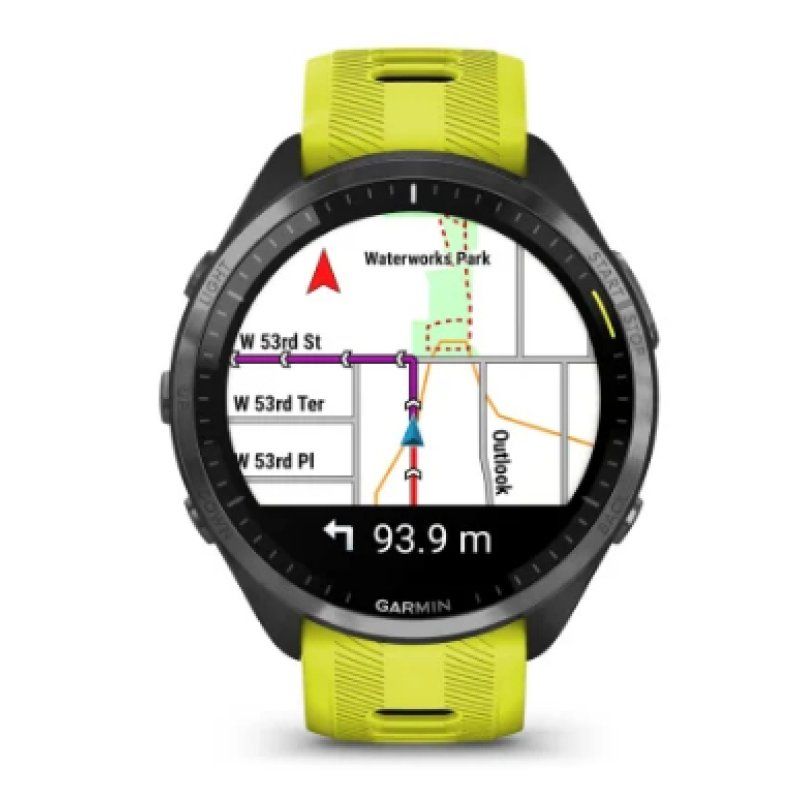 Garmin Forerunner 965 3,56 cm (1.4") AMOLED 47 mm Numérique 454 x 454 pixels Écran tactile Jaune Wifi GPS (satellite)