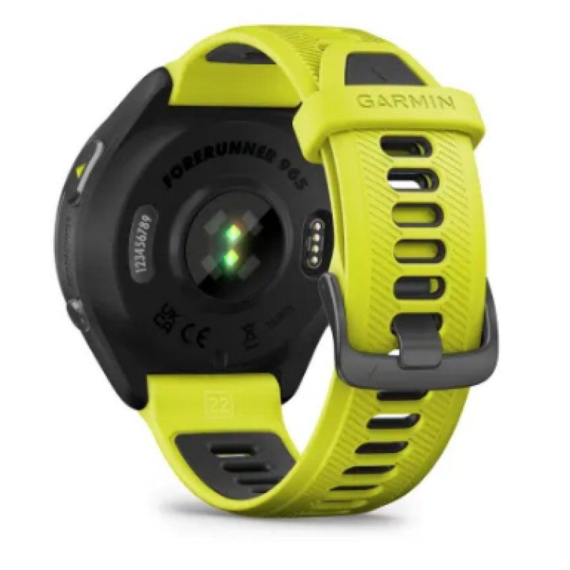 Garmin Forerunner 965 3,56 cm (1.4") AMOLED 47 mm Numérique 454 x 454 pixels Écran tactile Jaune Wifi GPS (satellite)
