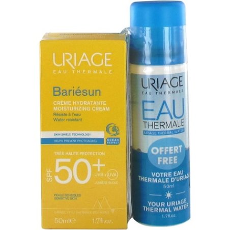 Uriage Bariésun Very High Protection Moisturizing Cream SPF50 50ml with Uriage Thermal Water 50ml - Pack of 2