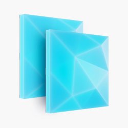 Nanoleaf Blocks Textured Large Square Panels Add-On Kit (2 Panels), 3D Design, Edge to Edge Illumination *Expansion Kit