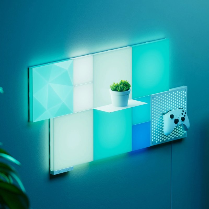 Nanoleaf Blocks Textured Large Square Panels Add-On Kit (2 Panels), 3D Design, Edge to Edge Illumination *Expansion Kit