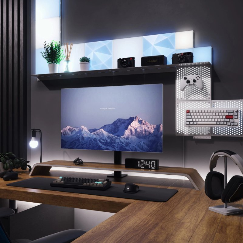 Nanoleaf Blocks Textured Large Square Panels Add-On Kit (2 Panels), 3D Design, Edge to Edge Illumination *Expansion Kit